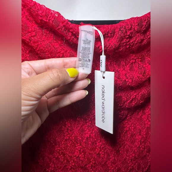 Red Lace skirt over pants - Picture 5 of 7